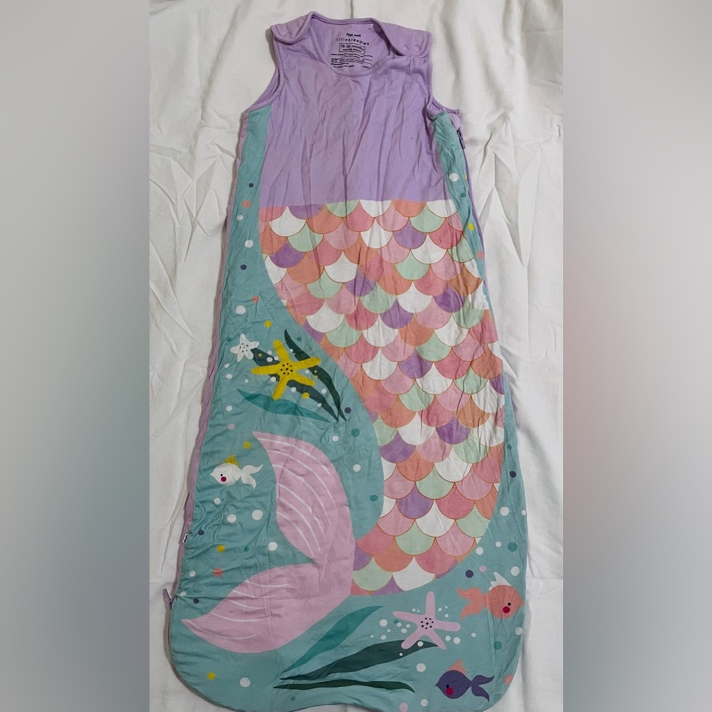 Little Sleepies Kids Pajamas - Purple and Teal Mermaid Design